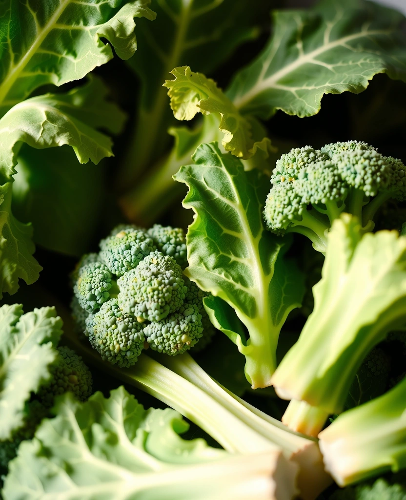 Frisches grünes Gemüse unter natürlichem Lichteinfall